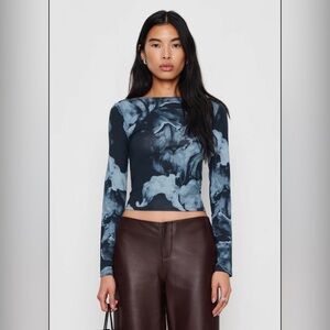 Reformation Wiley Knit Top - Midnight Rose